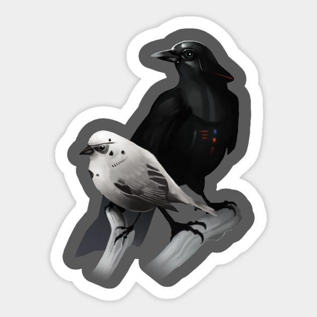 The Dark Side of the Flock Sticker by drawsgood